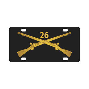 Army - 26th Infantry Regiment - w Infantry Br wo Txt X 300 Classic License Plate