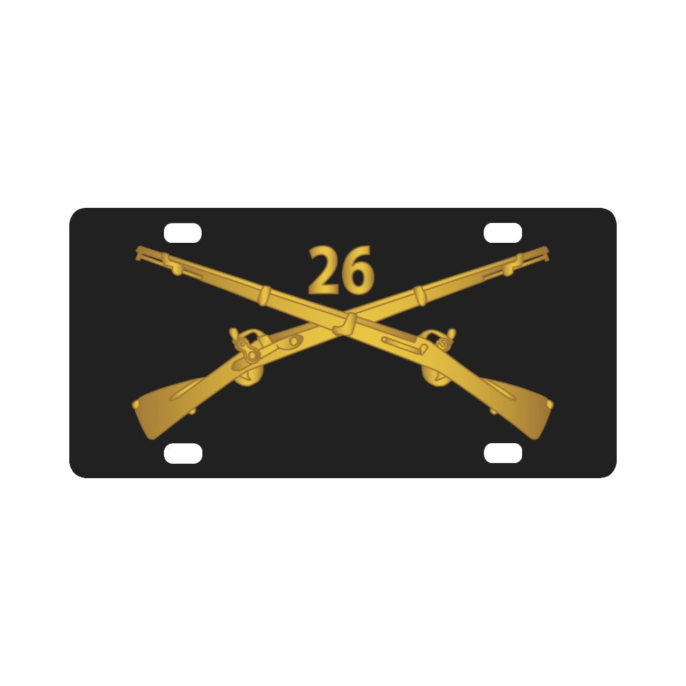 Army - 26th Infantry Regiment - w Infantry Br wo Txt X 300 Classic License Plate