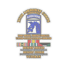 Load image into Gallery viewer, Kiss-Cut Stickers - XVIII Airborne Corps Desert Storm Ribbons - 3D - Transparent
