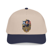 Load image into Gallery viewer, Mid Profile Baseball Cap - WAVES - Women Accepted for Volunteer Emergency Service WWII - 3D - Enhanced
