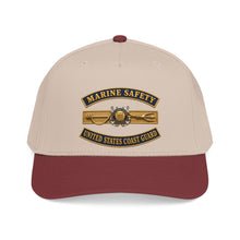 Load image into Gallery viewer, Mid Profile Baseball Cap - USCG - Marine Safety - Auxiliary w txt - 3D - Enhanced
