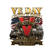 Load image into Gallery viewer, Kiss-Cut Stickers - Army - VE Day - Victory in Europe Day - End of WWII - 3D - Enhanced
