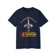 Load image into Gallery viewer, Unisex Ultra Cotton Tee - Army - Badge - LRRP - Tip of the Spear - Vietnam Vet w SVC - 3D - Enhanced
