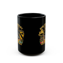 Load image into Gallery viewer, Black Mug (15oz) - Army - 8th Cavalry (Air Cav) - 1st Cav Division w VN SVC - 3D - Enhanced
