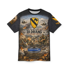 Load image into Gallery viewer, Battle of Ia Drang 1965 Airmobile Tee — 1st Cavalry Division Combat Infantryman All‑Over Print
