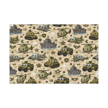 Load image into Gallery viewer, Gift Wrap Paper — Kawaii Military Vehicles Camouflage
