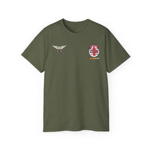 Load image into Gallery viewer, Unisex Ultra Cotton Tee - 57th Medical Detachment "Original Dustoff" with Aviator Wings, Air Medal w Number 33 and Vietnam Service - T-Shirts - Classic
