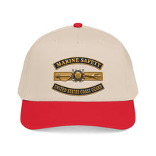 Load image into Gallery viewer, Mid Profile Baseball Cap - USCG - Marine Safety - Auxiliary w txt - 3D - Enhanced
