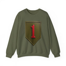 Load image into Gallery viewer, Crewneck Sweatshirt - Army - SSI - 1st Infantry Division wo txt - 3D - Enhanced
