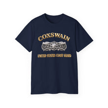 Load image into Gallery viewer, Unisex Ultra Cotton Tee - USCG - Coxswain w txt - Gold - 3D - Enhanced
