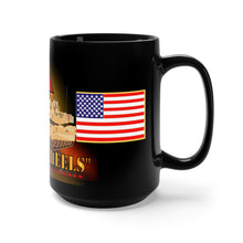 Load image into Gallery viewer, Black Mug 15oz - Army - 2nd Armored Division - Fort Hood, TX Main Battle Tank - M1A1 - Hell on Wheels

