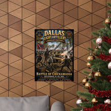 Load image into Gallery viewer, Dallas Light Artillery - Battle of Chickamauga Tribute Matte Poster - Douglas's Battery - September 19-20, 1863
