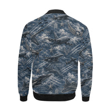 Load image into Gallery viewer, Bomber Jacket - Vintage Air Force Aviation Pattern
