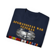 Load image into Gallery viewer, Unisex Ultra Cotton Tee - Army - Afghanistan War Veteran - Combat Action Badge w CAB AFGHAN SVC
