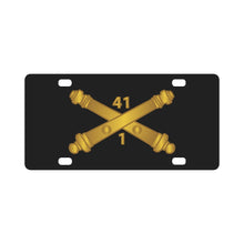 Load image into Gallery viewer, Army - 1st Bn 41st Artillery w Branch X 300 Classic License Plate
