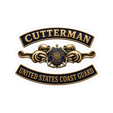 Load image into Gallery viewer, Kiss-Cut Stickers - USCG - Cutterman - Auxiliary w txt - 3D - Enhanced

