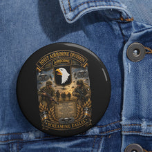 Load image into Gallery viewer, Custom Pin Buttons - Army - 101st Airborne Division - Screaming Eagles - Collage - 3D - Enhanced
