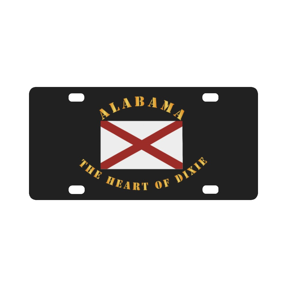 Flag - Alabama - The Heart of Dixie Classic License Plate