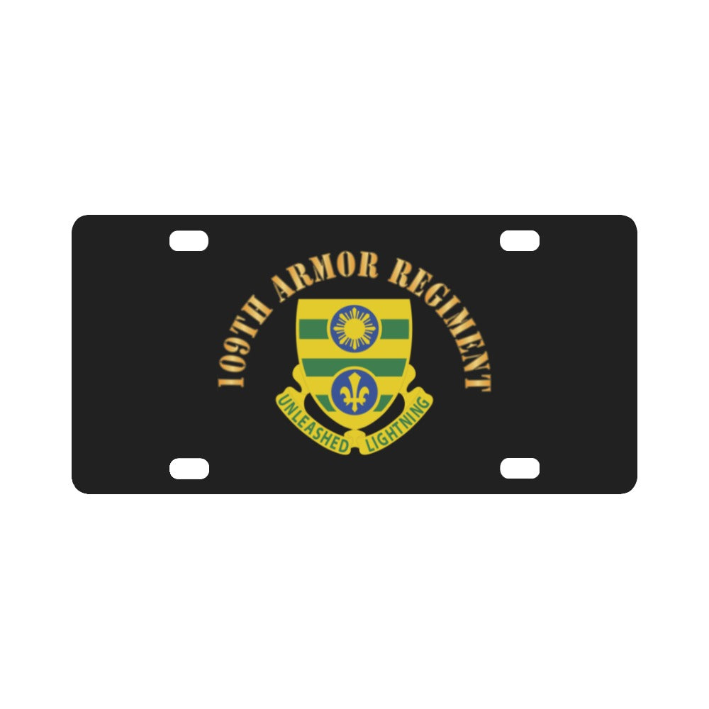 109th Armor Regiment - DUI w Txt X 300 Classic License Plate