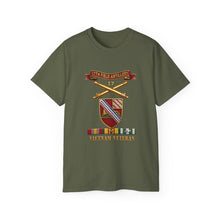 Load image into Gallery viewer, Unisex Ultra Cotton Tee - Army - 17th Field Artillery w Br - Ribbon, Vietnam Veteran w VN SVC - 3D - Enhanced
