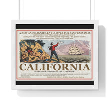 Load image into Gallery viewer, Premium Framed Horizontal Poster -  Set Sail for CALIFORNIA - California Gold
