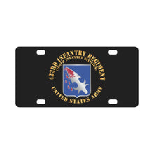 Load image into Gallery viewer, Army - 423rd Infantry Regiment - US Army w DUI X 300 Classic License Plate
