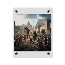 Load image into Gallery viewer, Acrylic Wall Art Panel - Hannibal Battling the Roman Legions as he Enters Rome
