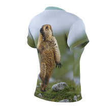 Load image into Gallery viewer, Women's Cut &amp; Sew Tee (AOP) - Alert Marmot Alpine Meadow Women's Tee

