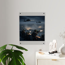 Load image into Gallery viewer, Acrylic Wall Art Panel - Night Air Assault by Army Rangers
