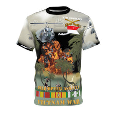 Load image into Gallery viewer, Unisex Cut &amp; Sew Tee (AOP) - 7th Cavalry Regiment in Helicopter Assault Against Viet Cong  - Vietnam War
