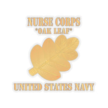 Load image into Gallery viewer, Kiss-Cut Stickers - Navy Nurse Corps Pin Branch w Txt - Oak Leaf X 300
