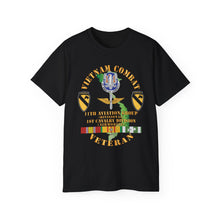 Load image into Gallery viewer, Unisex Ultra Cotton Tee - Army - Vietnam Combat Cavalry Veteran w 11th Aviation Group - 1st Cav Div X 300
