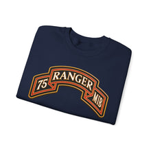 Load image into Gallery viewer, Crewneck Sweatshirt - Army - 75th Ranger Regiment - MIB - Ranger Scroll - 3D - Enhanced
