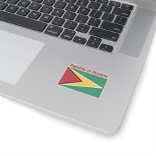 Load image into Gallery viewer, Kiss-Cut Stickers - Flag - Republic of Guyana w Republic of Guyana X 300
