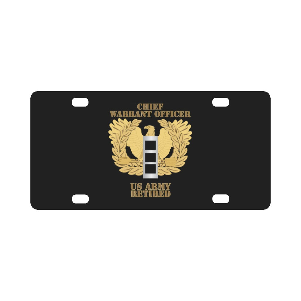 Emblem - Warrant Officer - CW3 - Retired X 300 Classic License Plate