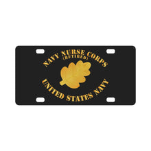 Load image into Gallery viewer, Navy - Navy Nurse Corps Pin Branch Retired w Txt Classic License Plate
