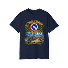 Load image into Gallery viewer, Unisex Ultra Cotton Tee - Army - 1st Logistical Command - SSI - Nha Trang - Cam Ranh Bay - Vietnam War - VN SVC  w Scene - 3D - Enhanced

