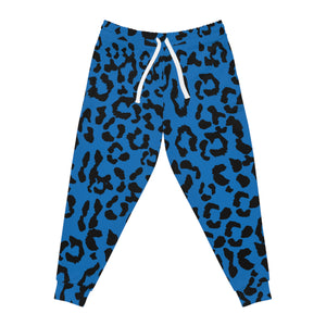 Athletic Joggers (AOP) - Leopard Camouflage - Blue-Black