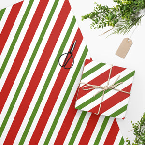 Wrapping Paper - Christmas Wrapping Paper - White, Red, and Green