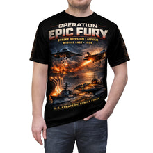 Load image into Gallery viewer, Operation EPIC FURY Tribute Tee — US Strike Against Iran Strategic Strike Campaign
