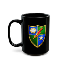 Load image into Gallery viewer, Black Mug  (15oz) - Army - DUI - 75th Ranger Regiment wo txt - 3D - Enhanced
