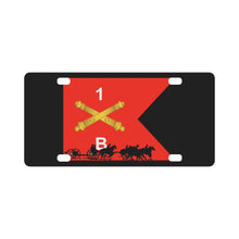 Load image into Gallery viewer, Union Army - Bravo Battery 1st Rhode Island Light Artillery with Guidon in Back Classic License Plate
