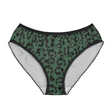 Load image into Gallery viewer, Women&#39;s Briefs - Leopard Camouflage - Green-Black
