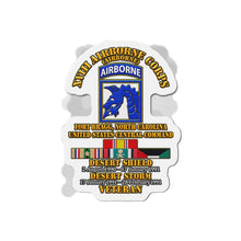 Load image into Gallery viewer, Die-Cut Magnet - XVIII Airborne Corps Desert Storm Ribbons - 3D - Transparent
