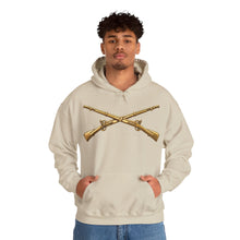 Load image into Gallery viewer, Hoodie – Army - Infantry Branch Insignia - no text - Gold - 3D - Enhanced
