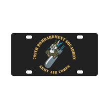 Load image into Gallery viewer, AAC - 799th Bombardment Squadron X 300 Classic License Plate
