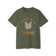 Load image into Gallery viewer, Unisex Ultra Cotton Tee - Army - 7th Squadron - 17th Cavalry - 4th ID - Vietnam Vet w SVC Ribbon - 3D X 300
