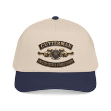 Load image into Gallery viewer, Mid Profile Baseball Cap - USCG - Cutterman - Auxiliary w txt - 3D - Enhanced
