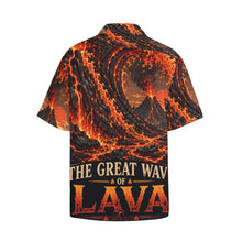 Load image into Gallery viewer, Great Wave of Lava Men's All Over Print Hawaiian Shirt With Chest Pocket(ModelT58)(Merged Design)
