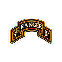 Load image into Gallery viewer, Kiss-Cut Stickers - Army - 3rd Ranger Battalion - Ranger Scroll - 3D - Enhanced
